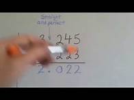 Video thumbnail for Grade 5 Math #3.9, Subtract Decimals