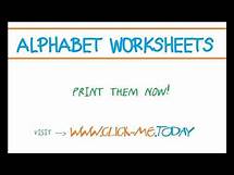 Video thumbnail for Free printable alphabet worksheets