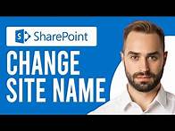 Video thumbnail for How to Change SharePoint Site Name (How to Change SharePoint Site Title)