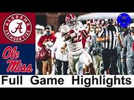 Video thumbnail for #2 Alabama vs Ole Miss Highlights | (College Football Week 6) | 2020 College Football Highlights