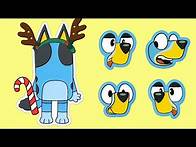 Video thumbnail for Bluey Make a Face Stickers - Bluey & Bingo Christmas Craft Activity