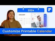 Video thumbnail for Customize Printable Business Calendar 2024