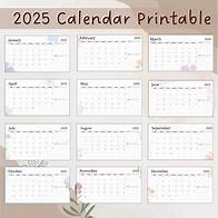 Video thumbnail for 2025 Digital Calendar | Printable | Instant Download - Etsy Canada