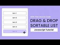 Video thumbnail for Drag and Drop Sortable List | Javascript Tutorial
