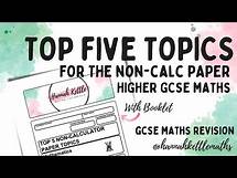 Video thumbnail for Top 5 Topics for the Higher Maths GCSE Non-Calc Paper | Friday 19th May 2023