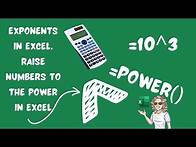 Video thumbnail for How To Raise To The Power Of/EXPONENTS In Excel. Two Methods. Both EASY!.
