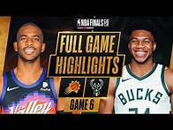 Video thumbnail for SUNS at BUCKS | FULL GAME 6 NBA FINALS HIGHLIGHTS | July 20, 2021