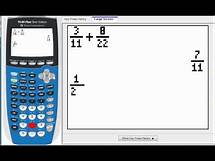 Video thumbnail for Fractions on a TI-83/84