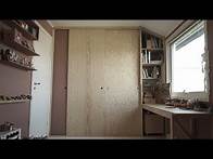 Video thumbnail for Making a large built-in closet with sliding doors combined with a desk