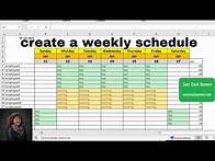 Video thumbnail for How to create weekly schedules in Excel