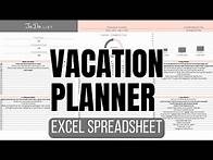 Video thumbnail for Vacation Planner Spreadsheet (Excel)