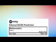 Video thumbnail for Nov 2024 Predicted Maths GCSE Paper 3 Edexcel (Higher Paper 3) Calculator Exam 1MA1-3H