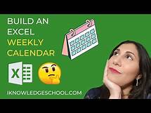 Video thumbnail for #Excel Create a Weekly Calendar Step by Step with Free File!