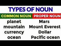 Video thumbnail for NOUNS | Types of Noun | Proper Noun and Common Noun | Basic English Grammar | #noun #typesofnoun