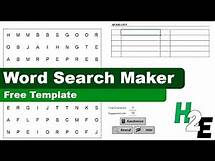 Video thumbnail for Free Word Search Maker