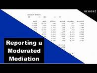 Video thumbnail for How to Report a Moderated Mediation