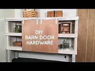 Video thumbnail for How to make DIY barn door hardware for a sliding door with only hand tools!