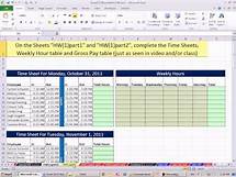 Video thumbnail for Excel 2010 Business Math 44: Payroll Time Sheets, IF Function For Overtime &Gross Pay Calculations