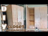 Video thumbnail for Diy Closet Organizer / Wardrobe Cabinet with 3 doors, 3 shelves & a drawer | HAMMER MASTER