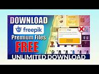Video thumbnail for How to Freepik premium file free downloader