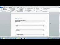 Video thumbnail for How to insert page numbers and a table of contents using Microsoft Word 2010?