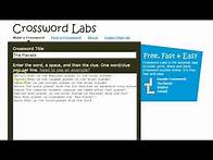Video thumbnail for Crossword Labs: How to create a crossword puzzle.