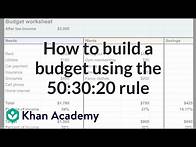 Video thumbnail for How do you build a budget? | Budgeting | Financial Literacy | Khan Academy