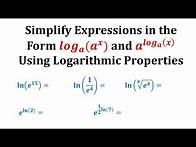 Video thumbnail for Simplify Exponential and Logarithmic Expressions Using Log Properties