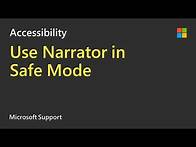 Video thumbnail for Use Narrator in Safe Mode to troubleshoot your Windows 10 PC | Microsoft