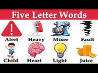 Video thumbnail for Five Letter Words | Five Letter Words in English | List of Five Letter Words | 5 Letter Words