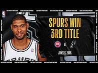 Video thumbnail for Duncan Leads Spurs To 3rd Championship In Franchise History | #NBATogetherLive Classic Game