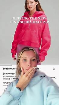 Video thumbnail for Obsessed with the New Pink Scuba Half Zip at Lululemon