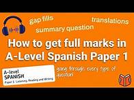 Video thumbnail for The A-Level Spanish Reading & Listening Paper 1: tips and tricks
