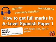 Video thumbnail for The A-Level Spanish Reading & Listening Paper 1: tips and tricks