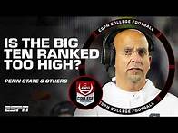 Video thumbnail for Is Penn State & the Big Ten too high in the CFP rankings? (📍 @HomeDepot) | The College Football Show