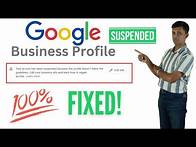 Video thumbnail for Google Business Profile suspended? How to solve GMB suspended business 👉 Fix it 100% with 2025 rules