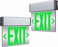 Video thumbnail for LED Edge Lit Aluminum Housing AC 120-347V Emergency Exit Light with Battery Backup Double Sided Acrylic Mirrored Panel Commercial Exit Signs, Top/Side/Wall Mount, UL Listed (Green, 2 Pack)