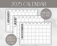 Video thumbnail for 2025 Calendar Printable Fillable 2025 Calendar 2025 Minimal Calendar 2025 Monthly Calendar 2025 Monthly Planner 2025 Wall Calendar 2025 - Etsy UK