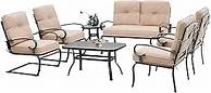 Video thumbnail for Incbruce 7 Piece Wrought Iron Patio Furniture Set Metal Outdoor Conversation Sets (Loveseat, Coffee Table and Bistro Table, 2 Spring Chair, 2 Dining Chairs) with Cushion (Brown)