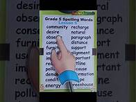 Video thumbnail for GRADE 5 SPELLING WORDS LESSON 5