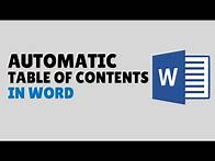 Video thumbnail for How to Create Table of Contents in Word | Automatic & Hyperlinked