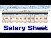 Video thumbnail for How To Create Salary Chart In Microsoft Excel | Salary Sheet in Excel