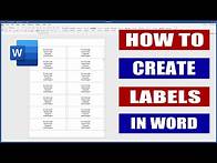 Video thumbnail for How to make labels in Word | Microsoft Word tutorial