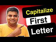 Video thumbnail for How To Capitalize First Letter In Word (Microsoft)