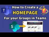 Video thumbnail for How to make a Homepage for your Microsoft Teams group / class - great for online remote learning