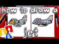 Video thumbnail for How To Draw A Jet Airplane