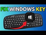 Video thumbnail for How To Fix Windows Key Not Working In Windows 11