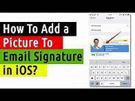 Video thumbnail for How to add a picture to email signature in ios | Apple mail signature with image.