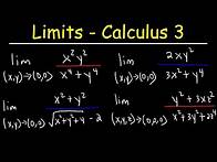 Video thumbnail for Limits of Multivariable Functions - Calculus 3