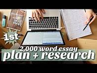 Video thumbnail for PLAN and RESEARCH a 2,000 word essay with me at university (how to write first-class essays)